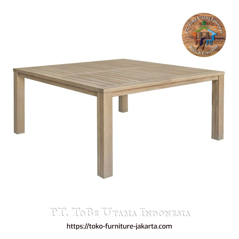 Dining Room - Dining Tables: KJ Teak Square Dining Table made of teakwood, mahogany wood (image 1 of 1). Dining Room - Dining Tables: KJ Teak Square Dining Table made of teakwood, mahogany wood (image 1 of 1).