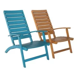 Garden - Teak: KJ Beach Cafe Chairs Colours made of mahogany wood (image 1 of 2).