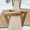 Outdoor - Balcony: Adjustable Hanging Balcony Railing Table made of teakwood (image 5 of 8).