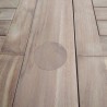 Surface of the oval garden teak dining table.