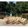 Garden - Teak: Folding Chairs With Arms made of teakwood (image 16 of 17).