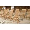 Garden - Teak: Folding Chairs Natural made of teakwood (image 2 of 2).