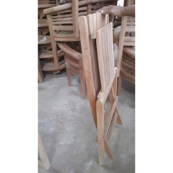 Taman - Furniture Kayu Jati: Kursi Lipat Minimalis (gambar 5 dari 5).
