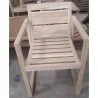 Garden - Teak Garden Furniture: Stacking Chairs Minimalist Arms (image 1 of 3).
