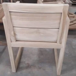 Garden - Teak Garden Furniture: Stacking Chairs Minimalist Arms (image 3 of 3).