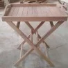 Garden - Teak Garden Furniture: Folding Table with Tray (image 1 of 5).