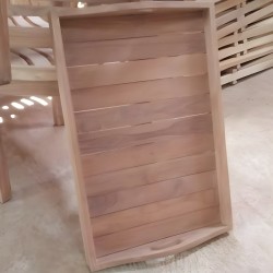 Taman - Furniture Kayu Jati: Meja Lipat Dengan Nampan (gambar 2 dari 5).