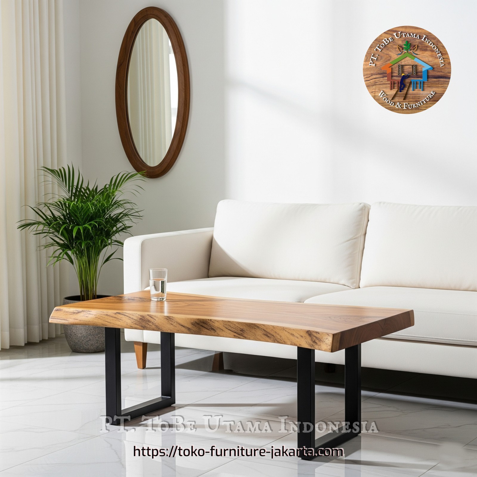 Living Room - Coffee Tables: Live Edge Coffee Table Hollow Legs (image 1 of 3).