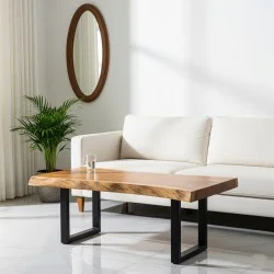 Living Room - Coffee Tables: Live Edge Coffee Table Hollow Legs (image 1 of 3).