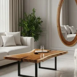 Living Room - Coffee Tables: Live Edge Coffee Table Hollow Legs (image 3 of 3).