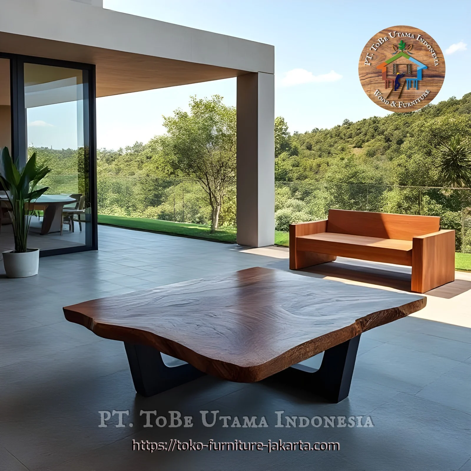 Living Room - Coffee Tables: Big Wooden Coffee Table (image 1 of 1).