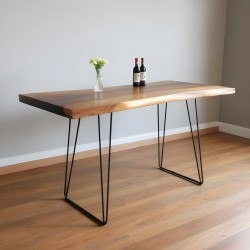 Dining Room - Dining Tables: Dining Table Live Edge Hairpin Legs (image 1 of 1).