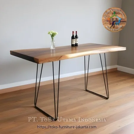 Dining Room - Dining Tables: Dining Table Live Edge Hairpin Legs (image 1 of 1).