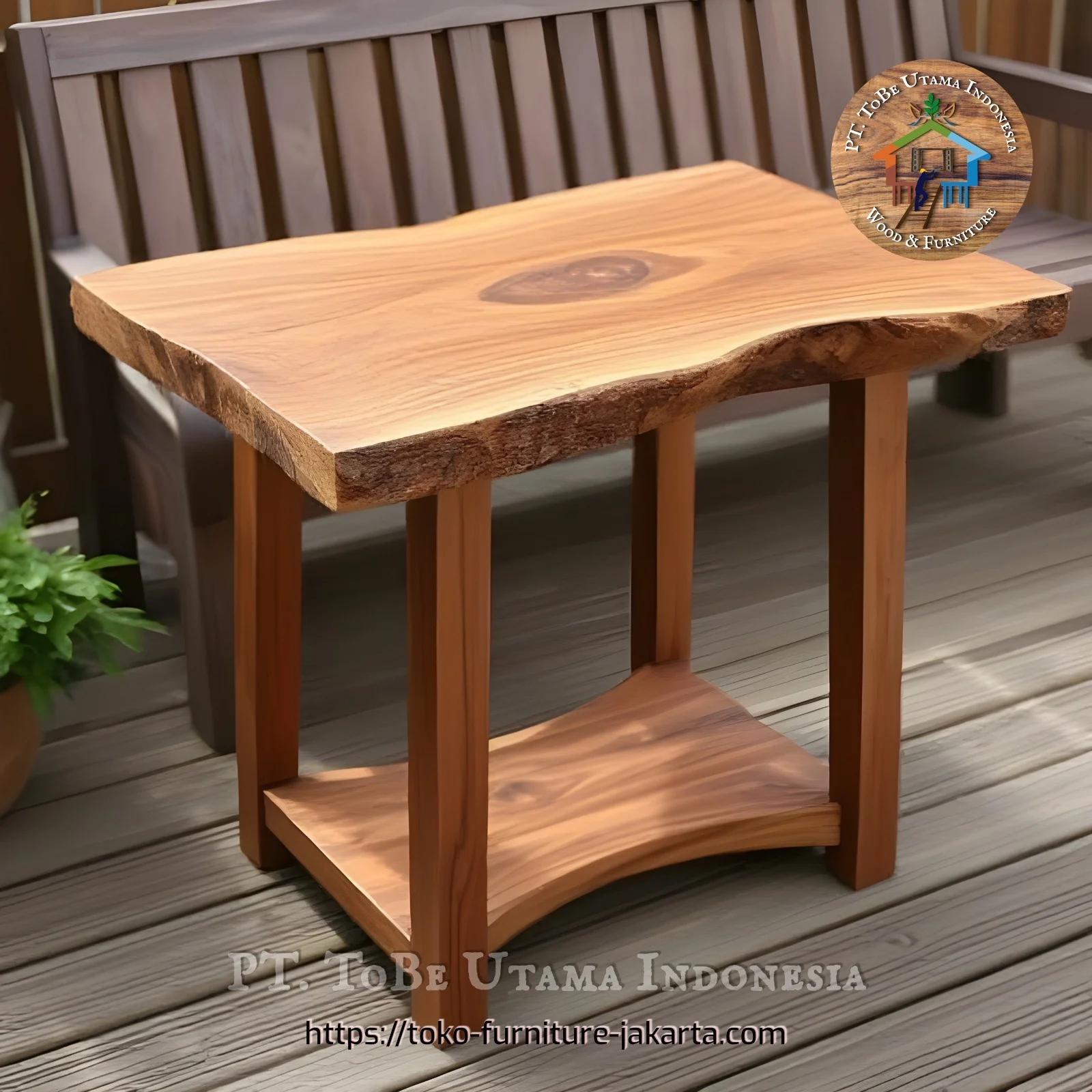 Living Room - Coffee Tables: Small Table Live Edge (image 1 of 1).