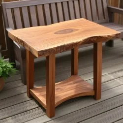 Living Room - Coffee Tables: Small Table Live Edge (image 1 of 1).
