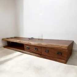 Living Room: Solid Wood Cabinet Suar (image 1 of 4).