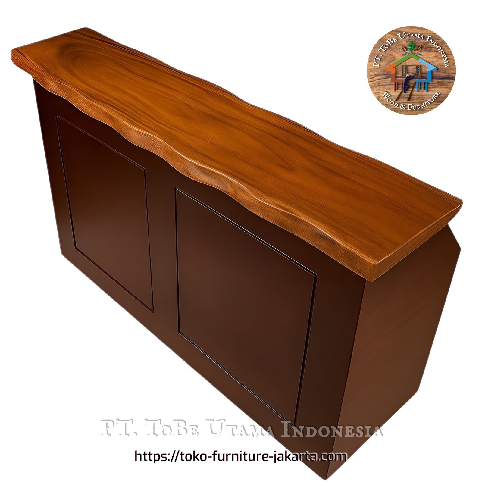 Dining Room: Kitchen Bar Table Minimalist Mahogany (image 1 of 3).