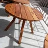 Garden: Round Wooden Patio Table Edge (image 2 of 7).