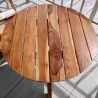 Garden: Round Wooden Patio Table Edge (image 5 of 7).