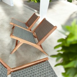 Living Room: Outdoor Accent Rattan Chair Synthetic (image 4 of 6).