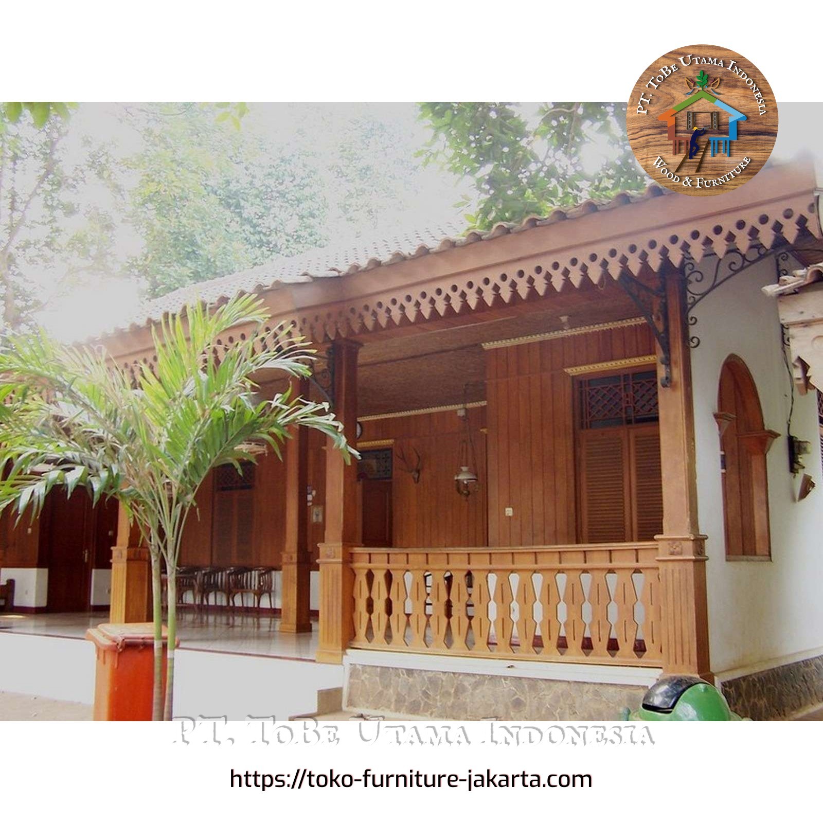 Outdoor - Fences: Pagar Betawi made of teakwood, bengkirai wood (image 1 of 2).