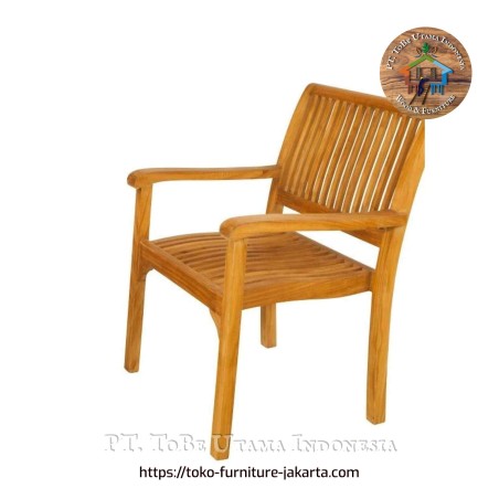 Living Room - Chairs: Teak Wood Garden Furniture with Arms made of teakwood (image 1 of 1).