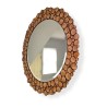 Accessories - Wooden Mirrors: Mirror Oval Wood Chips made of glass (image 1 of 1).