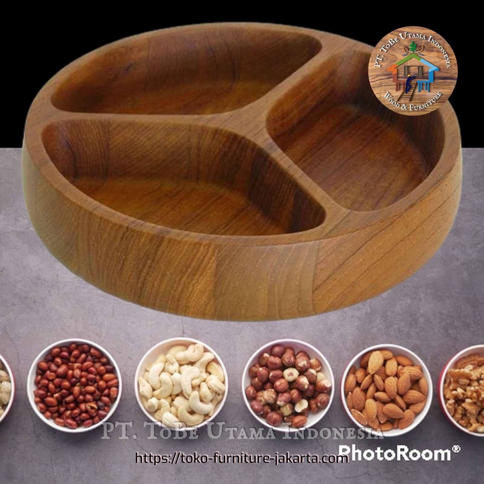 Kitchenware: Nuts Placemen made of teakwood, mahogany wood (image 1 of 2).
