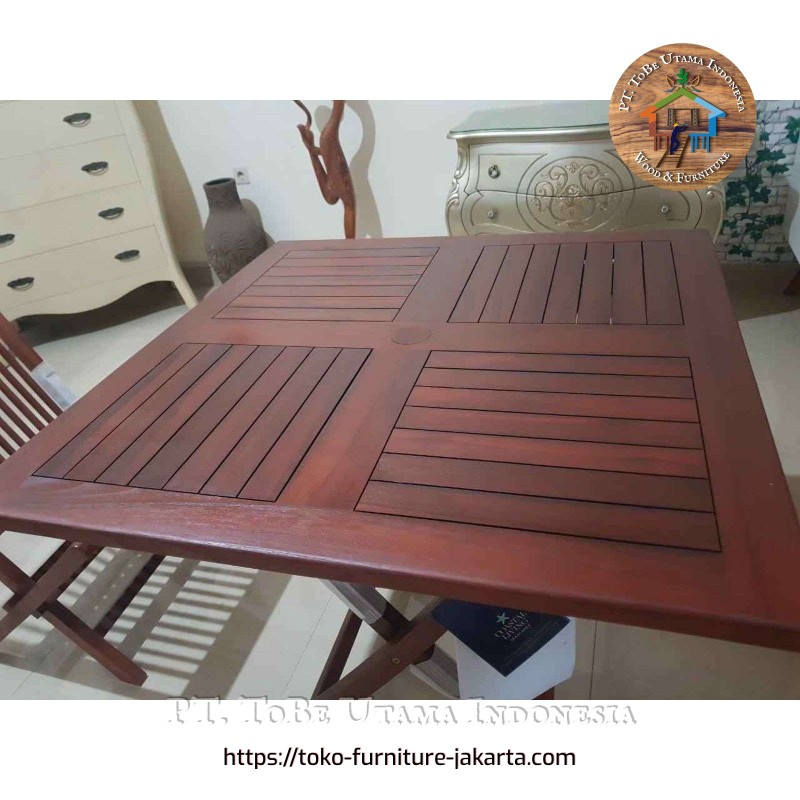 Teak Wood Square Folding Table