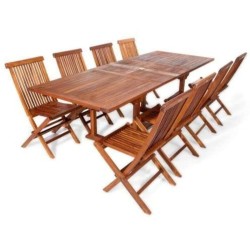 Teras - Meja: Meja extended 310 Set di buat dari kayu jati (gambar 1 dari 1).