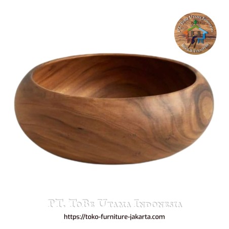 Kitchenware: Teak Salad Bowl made of teakwood, mahogany wood (image 1 of 1).
