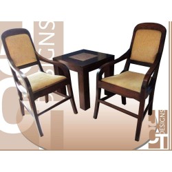 Living Room - Chairs: JCT 2+1 made of teakwood, sponge, marble (image 1 of 1).