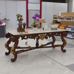 Living Room - Entry Tables: Graha Shakira Entrance Table Marble made of mahogany wood (image 11 of 13).