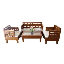 Living Room - Chairs: Teak Wood Waeving Set Furniture Jakarta Tangerang Indonesia made of teakwood, sponge, glass (1 of 1).