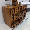 Cabinet "ABC" made of teak wood, with eight drawers.
