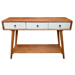 Living Room - Work Desk: Workbench Work Table made of teakwood (image 3 of 3).
