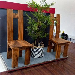 Ruang Makan - Kursi Makan: Kursi Makan Trembesi H di buat dari kayu jati, kayu trembesi (gambar 1 dari 9).