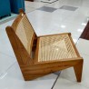 Living Room - Chairs: Rattan Guest Chair N made of teakwood, rattan (image 1 of 5).
