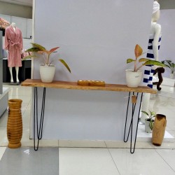 Living Room - Entry Tables: Wall Console Table made of jackfruit wood (image 1 of 1).