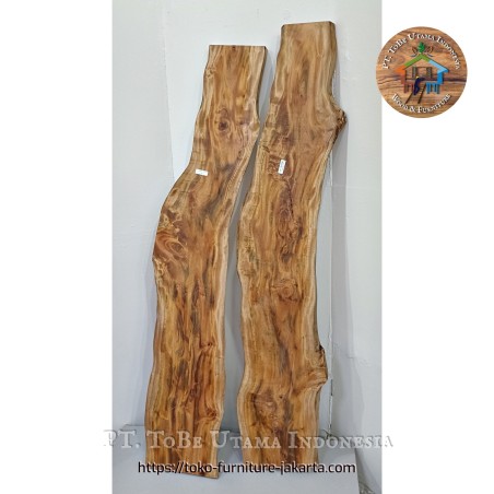 Planks & Decking/Flooring: Natural Edge Mahogany Wood Board made of teakwood, mahogany wood (image 1 of 1).