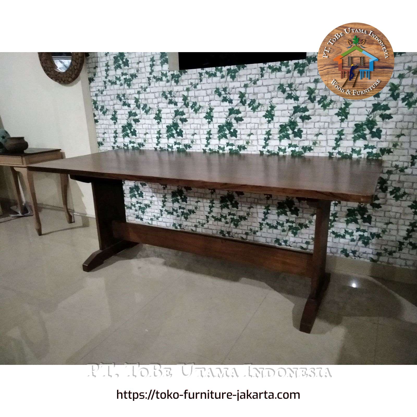 Dining Room - Dining Tables: Teak Wood Family Dining Table made of teakwood (image 1 of 1).