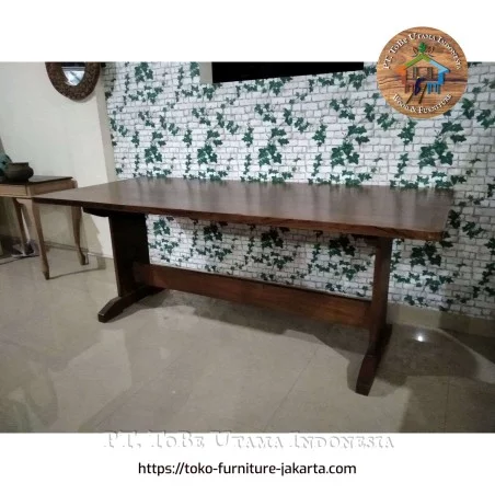 Dining Room - Dining Tables: Teak Wood Family Dining Table made of teakwood (image 1 of 1).