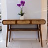 Living Room - Entry Tables: Rattan Console Table made of teakwood, rattan (image 1 of 6).