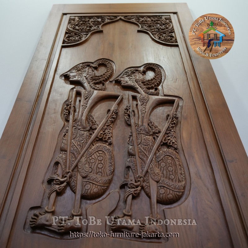 Doors: Teak Wood Puppet Carving Door made of teakwood (image 1 of 8).