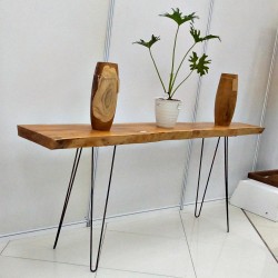 Living Room - Entry Tables: Natural Edge Console Table made of mahogany wood (image 9 of 17).