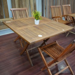 Garden - Teak: Garden Folding Table made of teakwood (image 2 of 5).