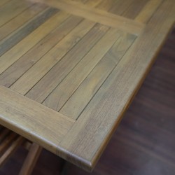 Taman - Kayu Jati: Meja Makan Lipat di buat dari kayu jati (gambar 3 dari 5).