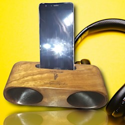 Accessories: Phone Holder Speakers made of trembesi wood, acacia wood, mahogany wood, teakwood (image 1 of 3).