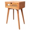 Bedroom - Night Tables: Bedside Table made of teakwood, rattan (image 1 of 2).