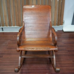 Living Room - Rocking Chairs: Barry Rocking Chair Teak made of teakwood (image 9 of 9).